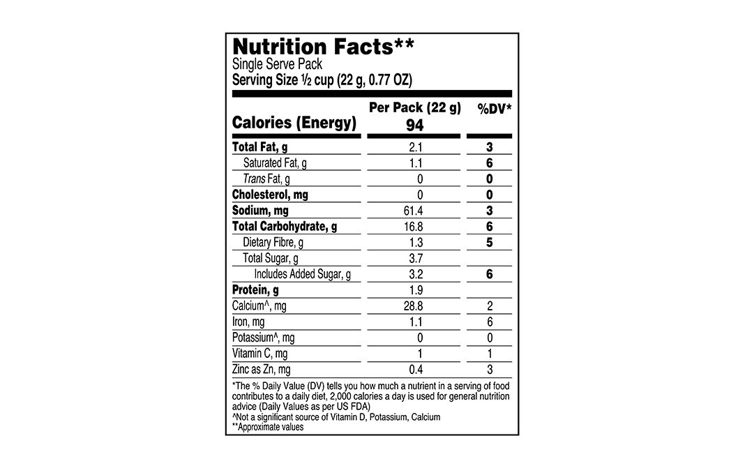 Fit & Flex Crunchy Granola Choco Almond & Cookies   Pack  22 grams